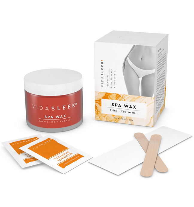 VidaSleek Sugar Wax Hair Remover for Men & Women - 100% Natural, Gentle &  Washable Formula at Home Waxing - 10 Oz